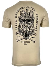 Howitzer Style Men's T-Shirt ALPHA WARRIOR Military Grunt M L XL 2XL 3XL 4XL 5XL