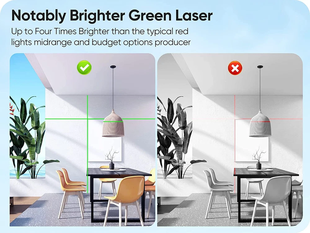 Green Laser Level Self Leveling Horizontal Vertical Tilt Straight Cross Line