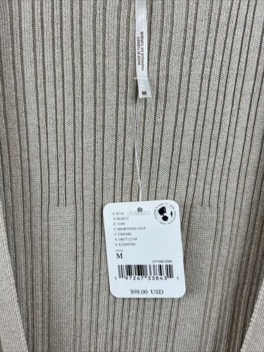 NWT Free People Skylight Cardigan Morning Oat Boho size Med Cotton Blend (1111) - Picture 9 of 11