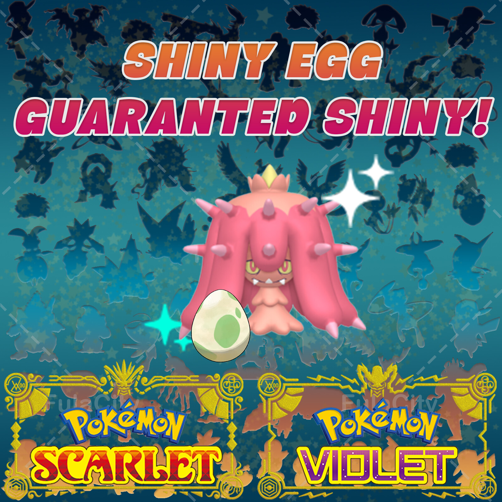 MAREANIE POKEMON SCARLET VIOLET ✨ SHINY EGG 6 IV ✨ CUSTOM AVAILABLE ✨