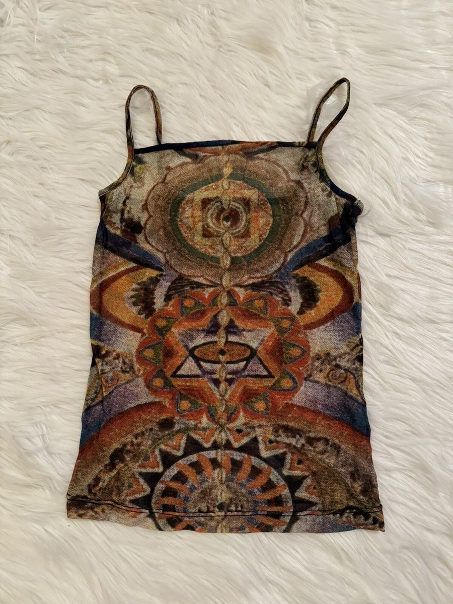 Vivienne Tam Chakras Tank Top Cropped 90s Vtg Mesh | eBay