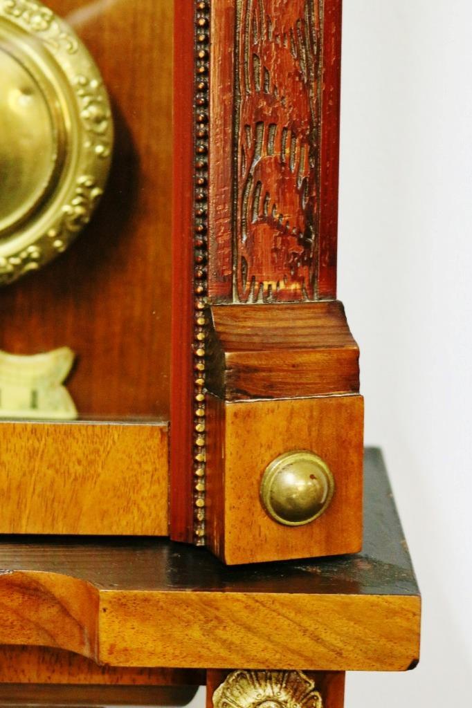 Antique German 8 Day Striking Carved walnut Architectural Vienna Wall