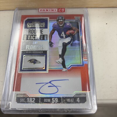 2023 Panini Contenders - Rookie Ticket RPS  Red Zone Ticket #142 Zay Flowers...