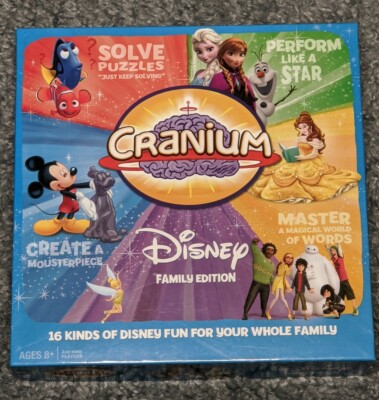 Cranium Disney Family Edition Board Game 2015 Excellent Used 1time stem puzzles
