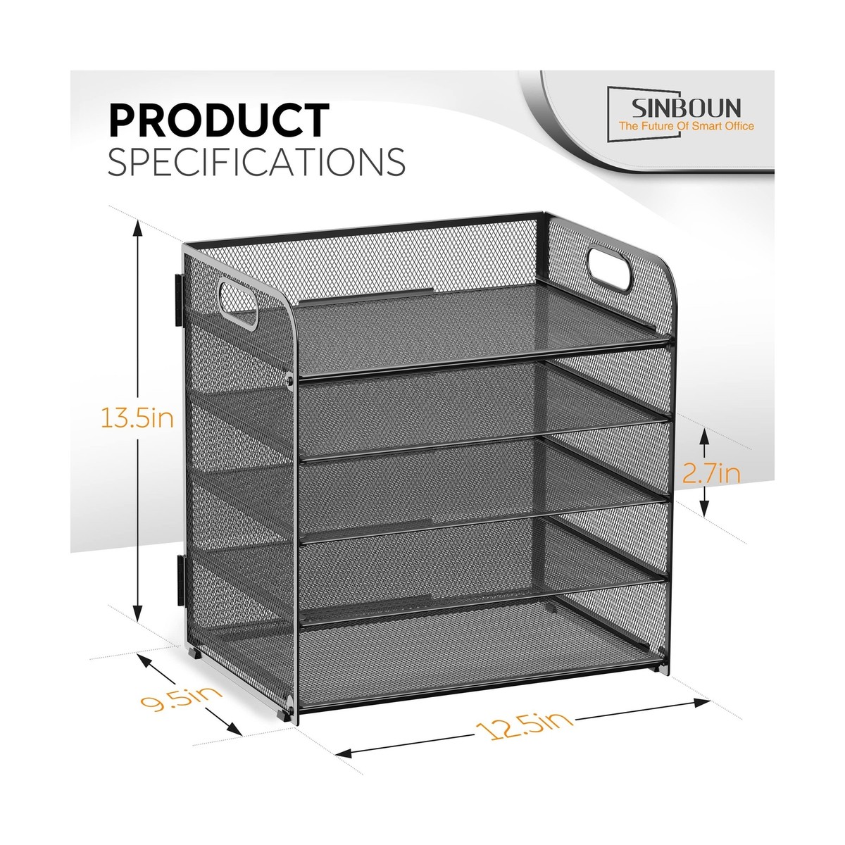 Sinboun Letter Tray Paper Organizer 5-Tier Desk Organizer File Organizer Paper Holder