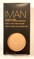 BUY1,GET1 AT 20% OFF(add 2) IMAN Second to None Cream Powder Foundation, Sand 1