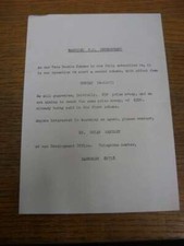 16/12/1973 Barnsley: Development Office - Notice of new Tote Scheme (Single shee