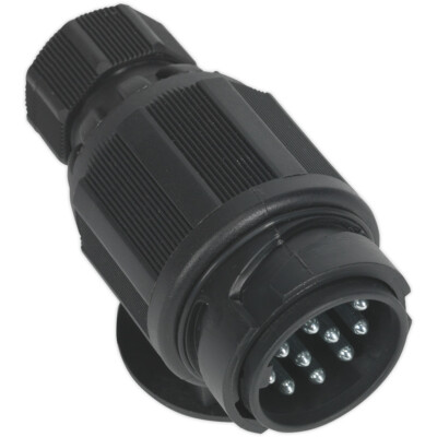 12V Kunststoff 3-poliger Euro-Abschleppstecker - Doppelsteckdose Konverter - Schutz Endkappe