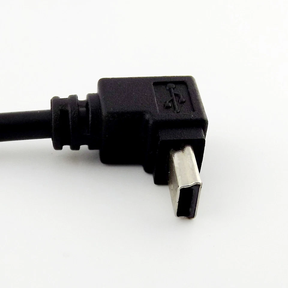 10pcs Mini USB 5 Pin Female To Male Down Angle Extension Data Adapter Lead Cable - Image 4 of 4