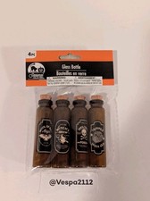 Halloween Potion Bottle 4pc Mini Brown Glass Craft Witchs Brew Summerween 2026