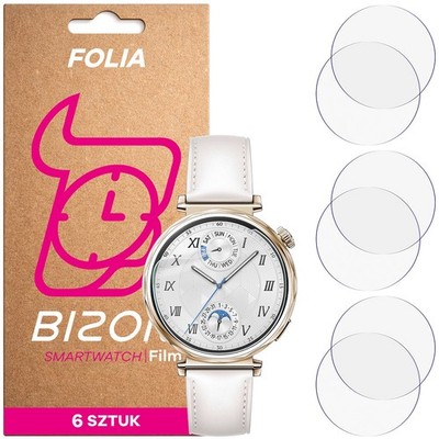 6x Schutzfolie für Huawei Watch GT 5 41 mm Bizon Displayschutzfolie Folie Film