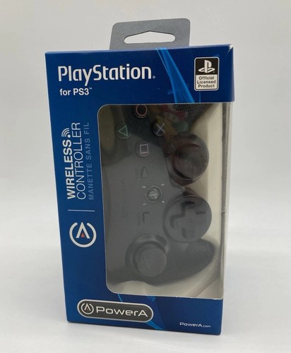 NIB PowerA 1427441-01 PlayStation 3 PS3 Wireless Controller BLACK-untested
