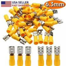 1/4" Female Quick Disconnect Spade Terminals, 12-10AWG Insulated Crimp Connector