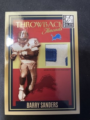 2007 donruss playoff Barry Sanders Reggie Bush Throwback Threads Game Worn /15