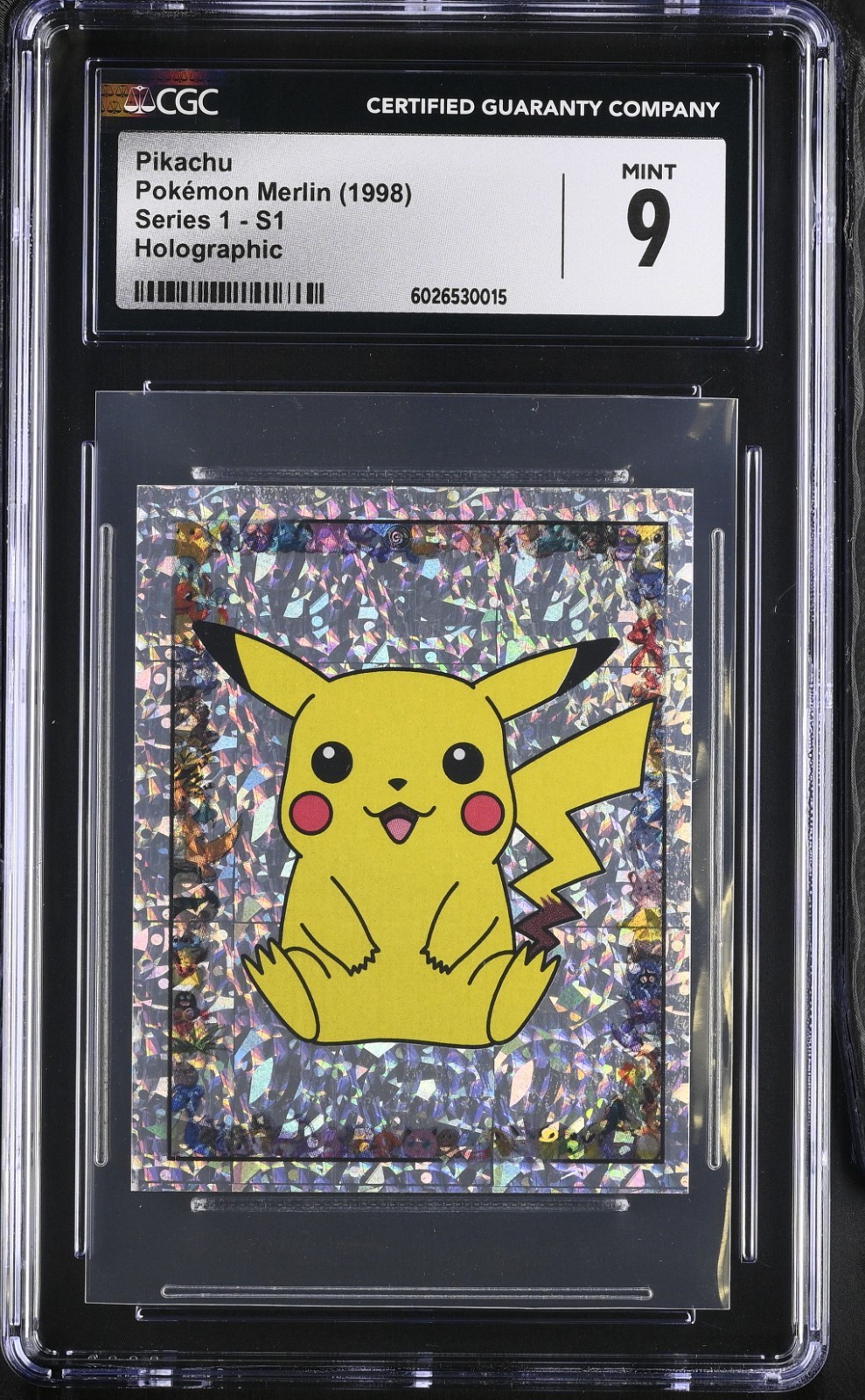 Pokemon Pikachu S1 Holo Merlin Series 1 - CGC 9