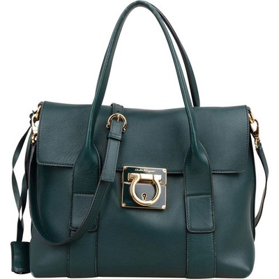 Salvatore Ferragamo Calfskin Sofia Satchel Handbag Bag