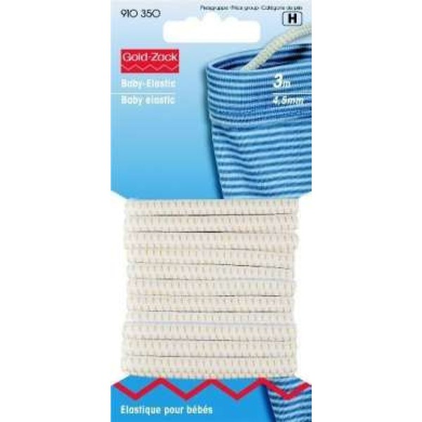 Baby-Elastic Weiß Band Gummilitze Gummi Weich Gummiband Euro Tape Prym 910350-image