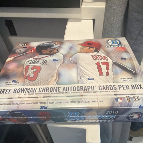 2018 Bowman Chrome Baseball HTA Factory Sealed Hobby Box 3Autos Shohei Ohtani RC