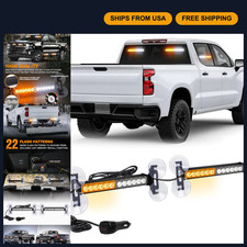Amberwhite 10.7 Strobe Light Bar - 24 Led Emergency Dash Lights High Visibili