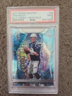 2017 Panini Spectra - Tom Brady #69 Neon Blue Prizm Blue Jersey /50