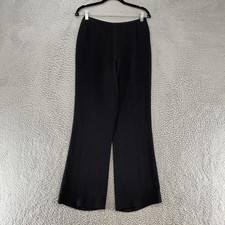 Escada Silk Pants Womens 36 Black 100 Silk Wide Leg Germany Minimalist Trousers