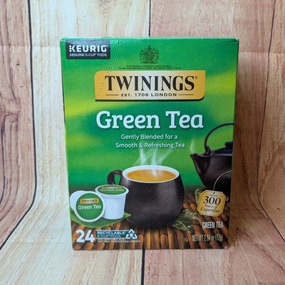 Twinings Green Tea Keurig K-Cup Pods 24 Count Smooth Refreshing Blend Exp 2028