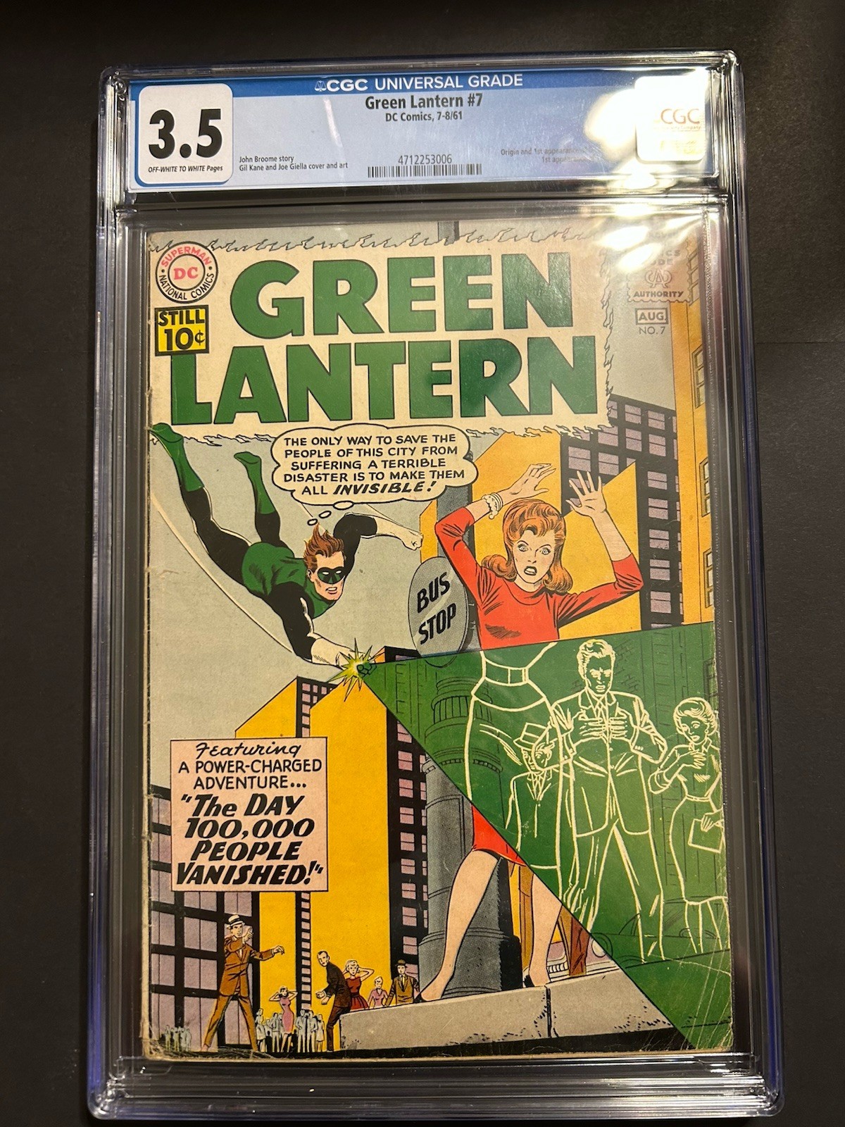 Green Lantern 7 1961 DC Comics CGC VG- 3.5 1st App Sinestro Carol Ferris