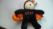 2003 Starbucks Bearista Bear Halloween EEK Black Cat With Pumpkin