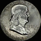 1958 Franklin Half Dollar - Choice Gem BU Lustrous Toned Scarce 90% Silver