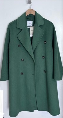MNG Handmade Green Wool Coat Women - new with tag