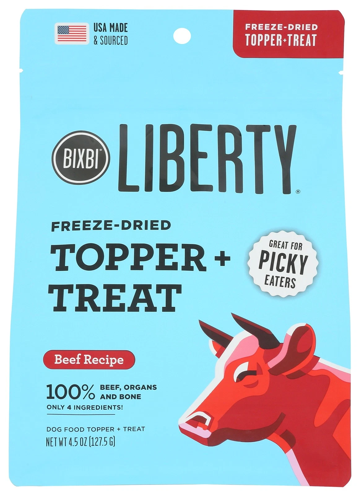 Bixbi Freeze-Dried Beef Recipe Dog Food Topper And Treat