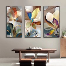 Luxury Gold Lines Posters and Prints Wall Art Flower Canvas Painting Home Decor