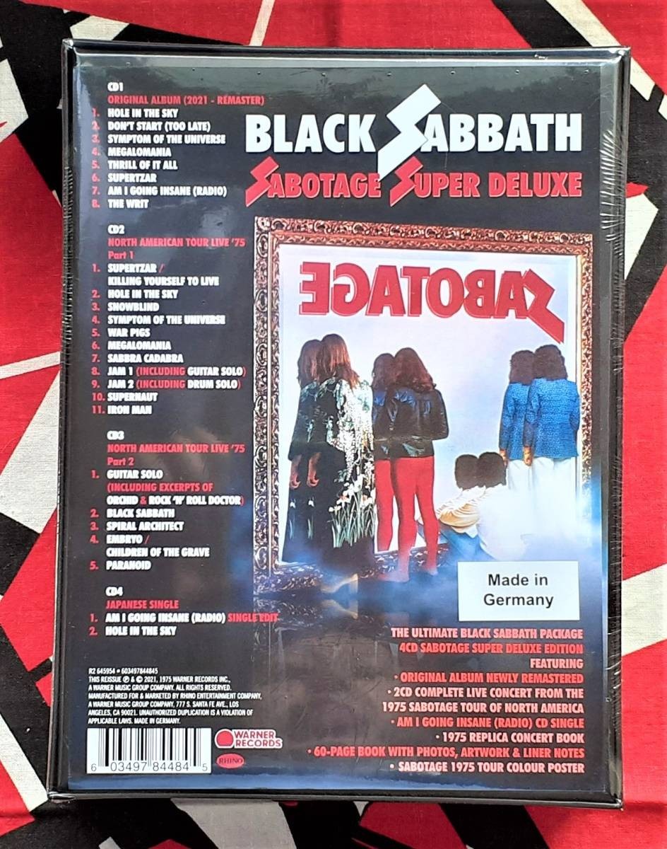 Black Sabbath Sabotage Super Deluxe Edition 4CD Box Set