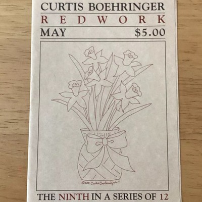 Curtis Boehringer Pattern May Block for Redwork Quilt 2000