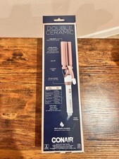 Conair Double Ceramic Triple Barrel Waver Rose Gold Adjustable Heat