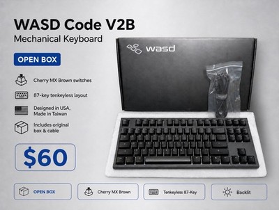 WASD Code V2B Mechanical Backlit Keyboard Cherry MX Brown Switches