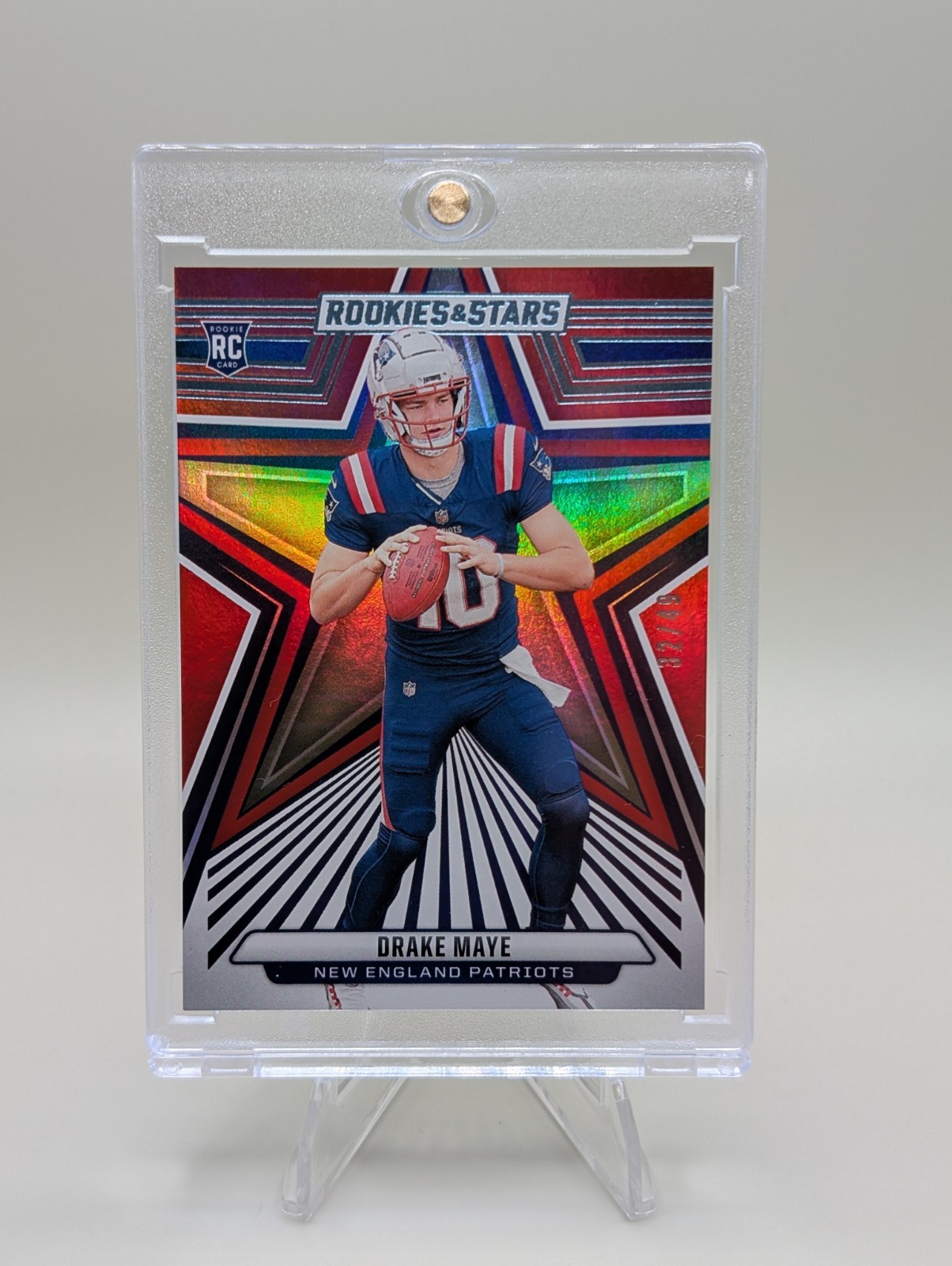 2024 Panini Rookies & Stars Rookies Red And Blue /49 Drake Maye #129 RC