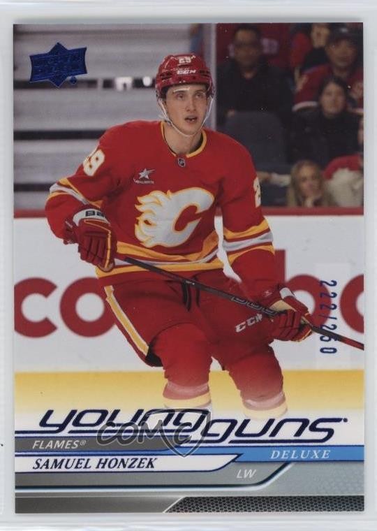 2024-25 Upper Deck Series 2 Young Guns Deluxe /250 Samuel Honzek #485 Rookie RC