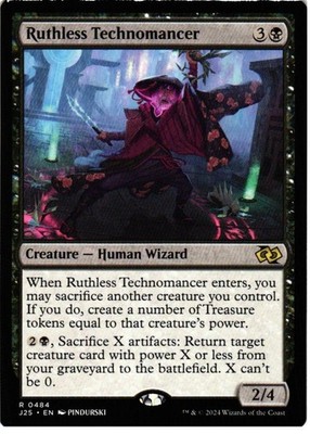 Ruthless Technomancer 484 Rare Foundations Jumpstart Magic: The Gathering NM