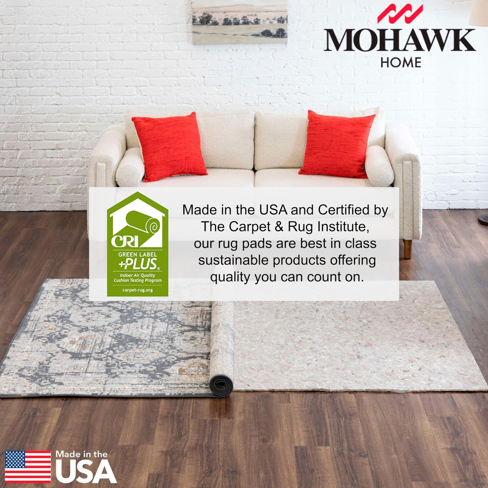 Mohawk Home 8x10 1/2" Felt Rug Pad - Premium Cushion & Floor Protection