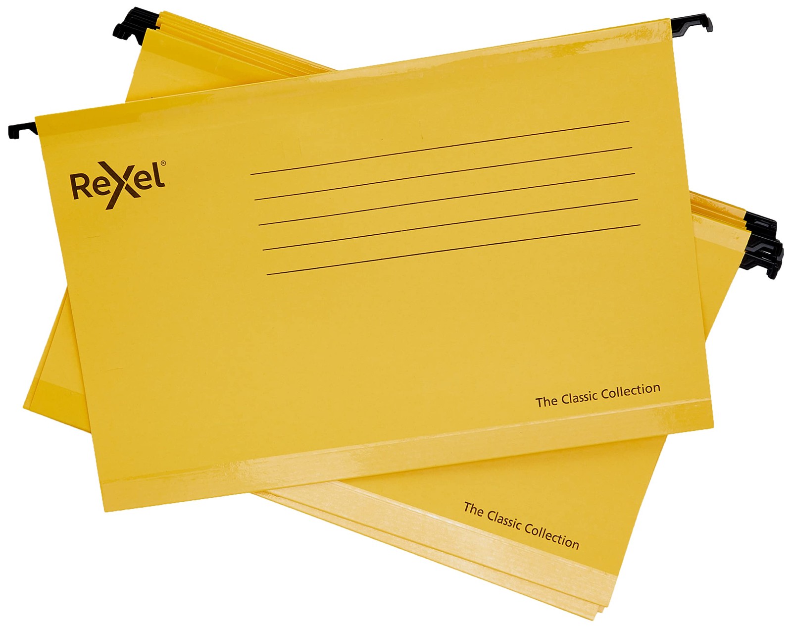 Rexel Classic Foolscap Reinforced Suspension Files for Filing Cabinets, 15 mm V