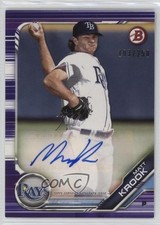 2019 Bowman Prospect Auto Purple 103/250 Matt Krook #PA-MK Auto 4z8