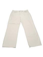 Eileen Fisher White 97 Organic Cotton/3 Spandex Straight Leg Pants Size Medium