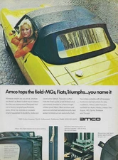1977 Amco Car Accessories Ad MG Fiat Triumph Vintage Magazine Advertisement 77