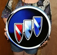Buick Full Color Tri-shield Metal Sign - 19 X 19