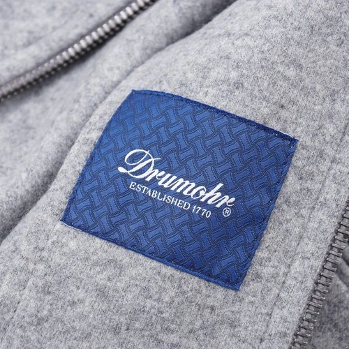 Drumohr Light Gray Soft-Brushed Wool Zip-Front Jacket M (Eu 48) NWT image 5