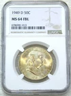 1949-D Franklin Half Dollar NGC MS64FBL Full Bell Lines PQ Just Graded #A289C