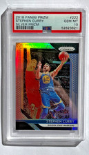 🏀 2018 Panini Prizm Stephen Curry Silver Prizm #222 – PSA 10 GEM MINT