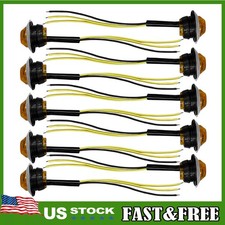 34 Strobesteady Marker Lights Dual Function Amber Led Flash 12v 24v Warning