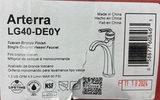 Pfister Arterra LG40-DE0Y Single Hole Bathroom Faucet,Tuscan Bronze READ 